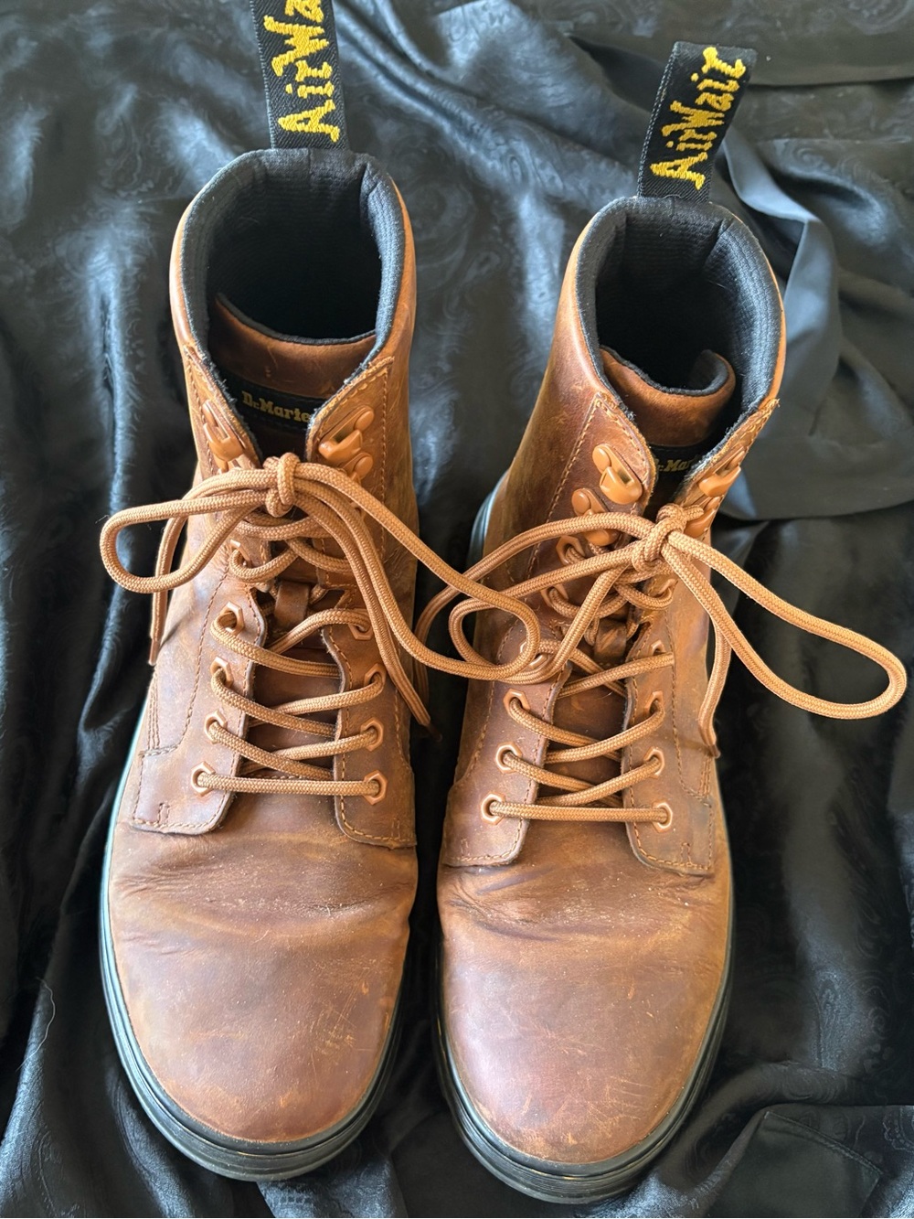 Dr. Martens Pull Up Leather Boots in Warm Tan